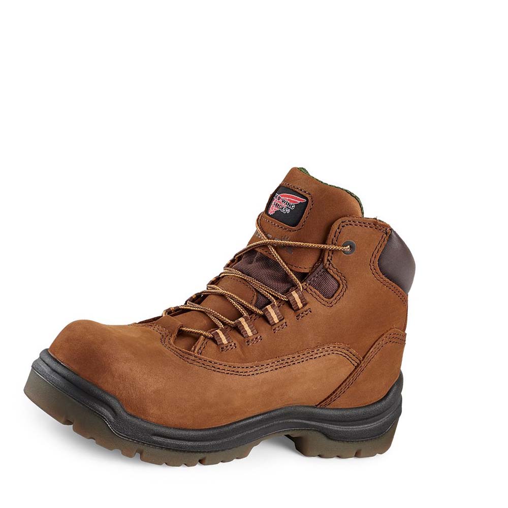 Red Wing King Toe® 5-inch Safety Toe Women's Waterproof Boots Brown | ZA 155FDN